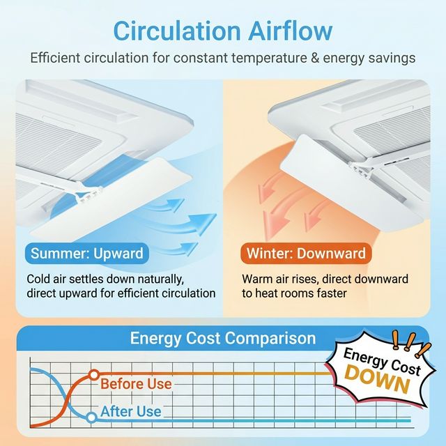 Seasonal airflow direction - summer upward, winter downward